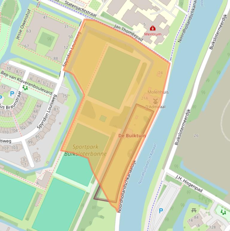 Kaart van postcodegebied 1034ZL.