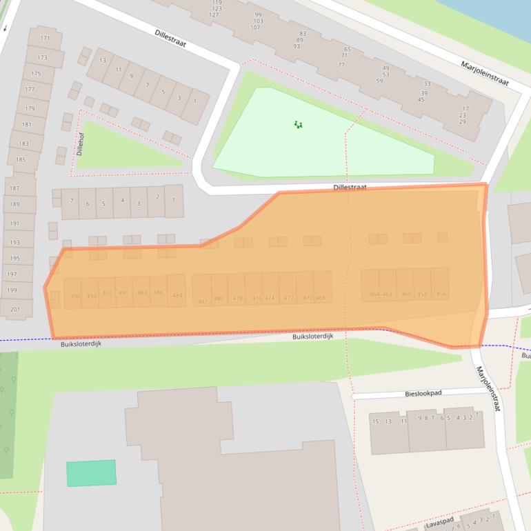 Kaart van postcodegebied 1034ZM.