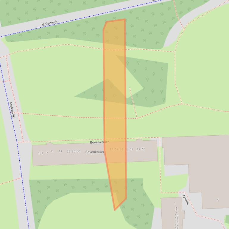 Kaart van postcodegebied 1035AC.