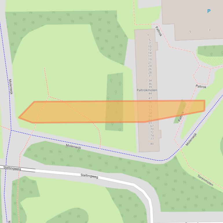 Kaart van postcodegebied 1035AH.