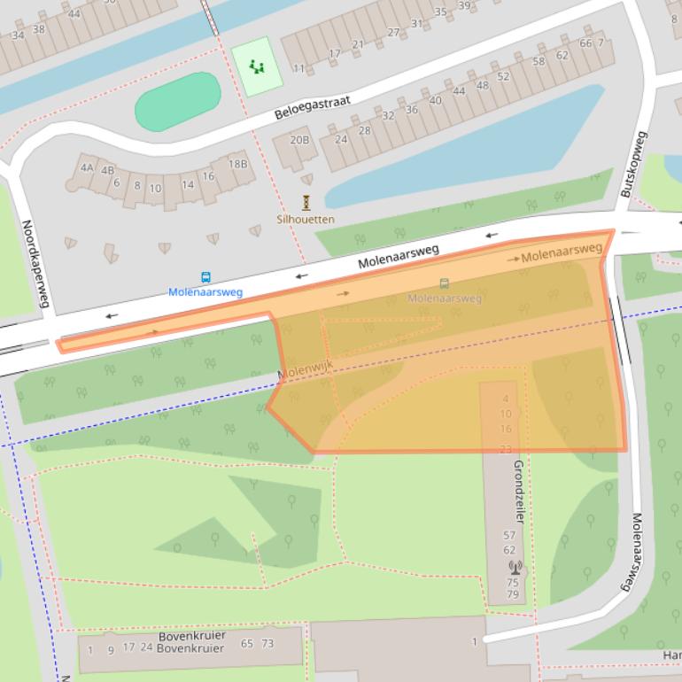 Kaart van postcodegebied 1035AK.