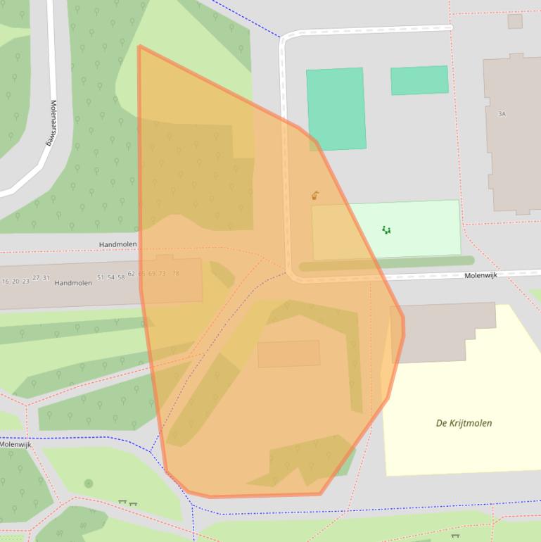 Kaart van postcodegebied 1035AT.