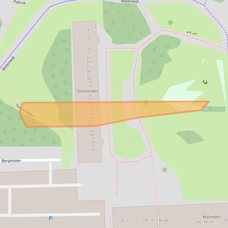Kaart van postcodegebied 1035AX.