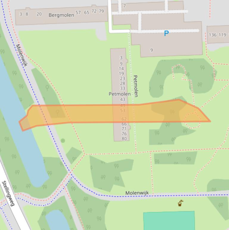 Kaart van postcodegebied 1035BH.