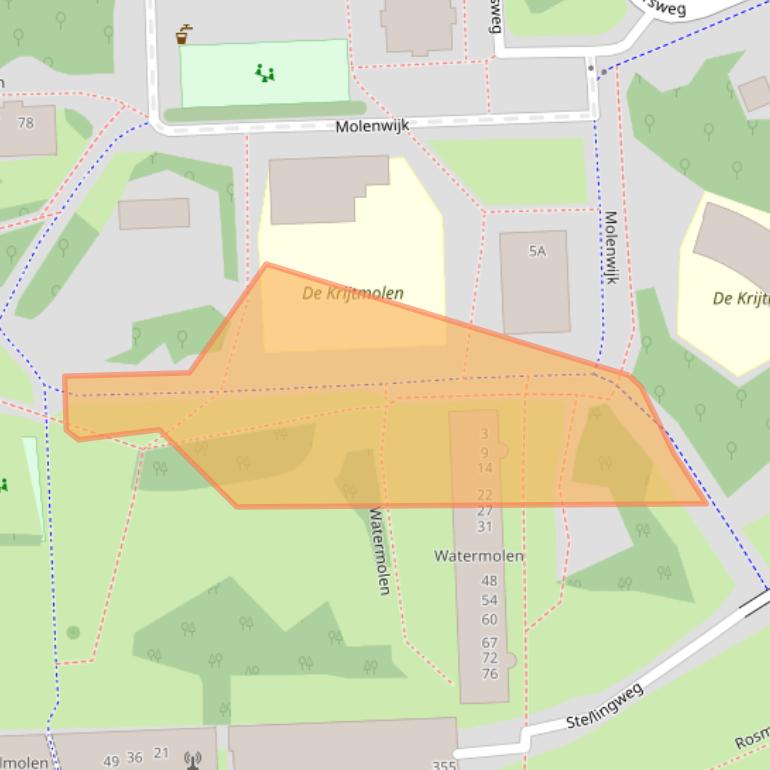 Kaart van postcodegebied 1035BS.