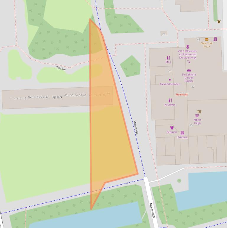 Kaart van postcodegebied 1035CT.