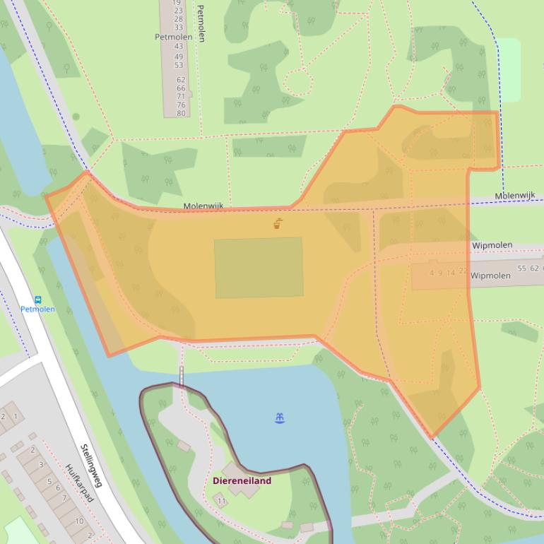 Kaart van postcodegebied 1035CV.