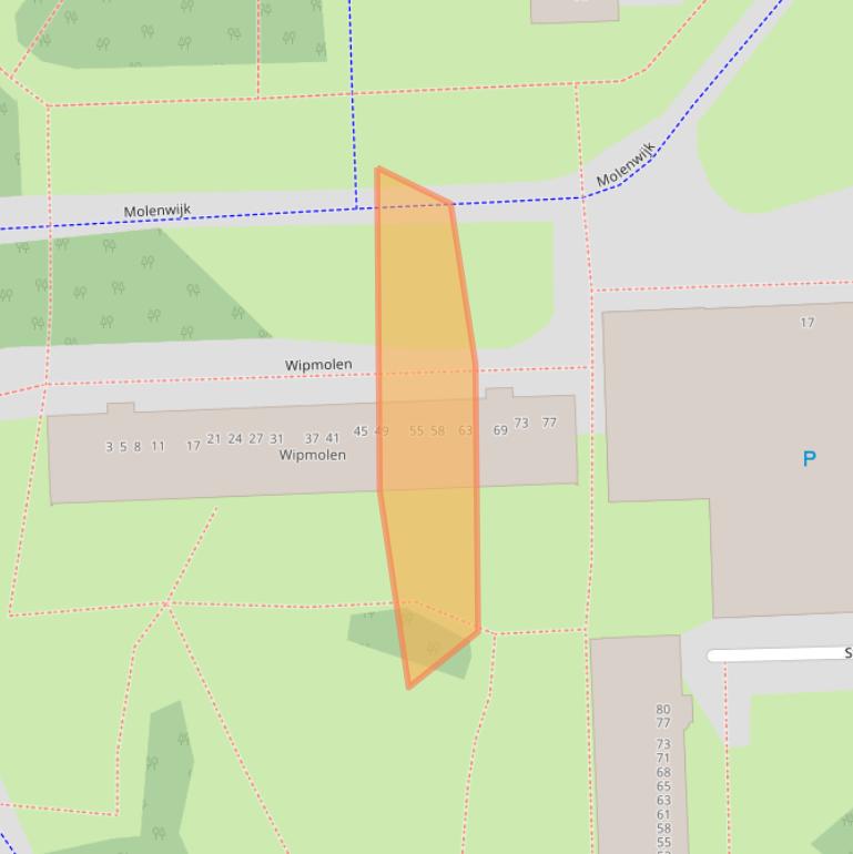 Kaart van postcodegebied 1035CX.