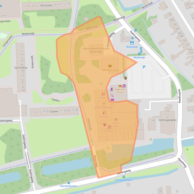 Kaart van postcodegebied 1035EG.