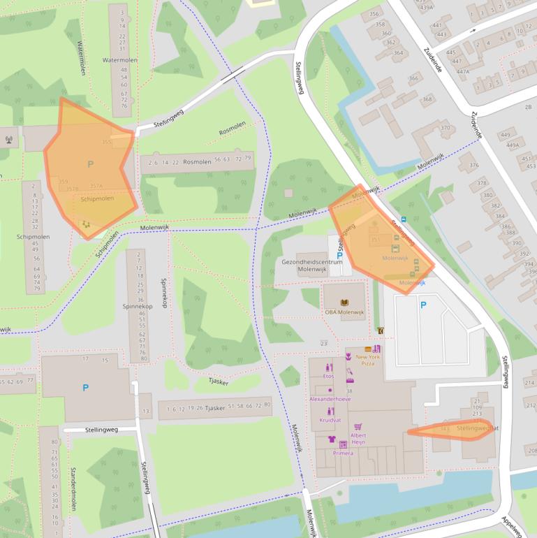 Kaart van postcodegebied 1035EV.