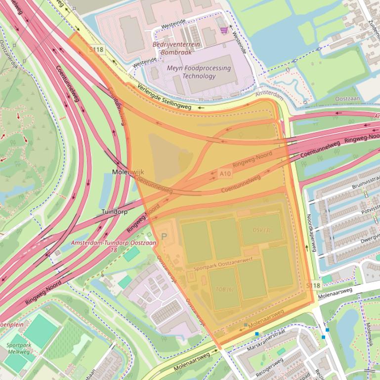Kaart van postcodegebied 1035EW.