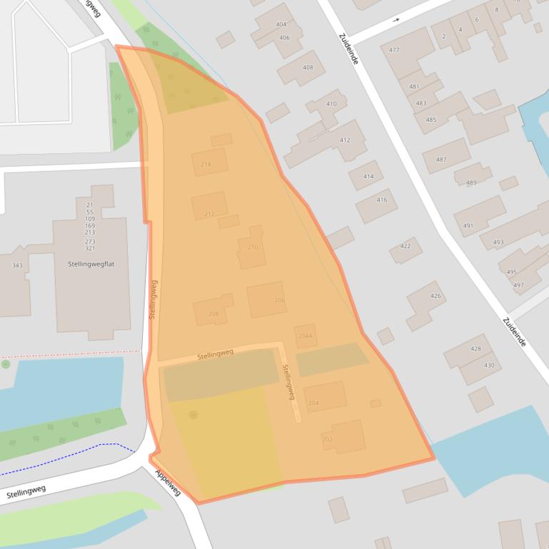 Kaart van postcodegebied 1035GE.