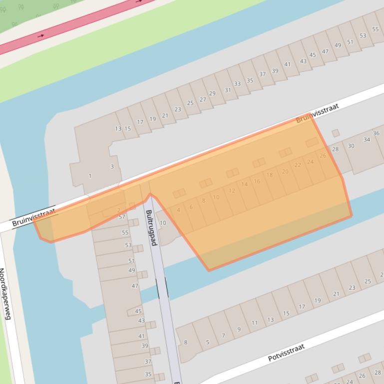 Kaart van postcodegebied 1035HE.