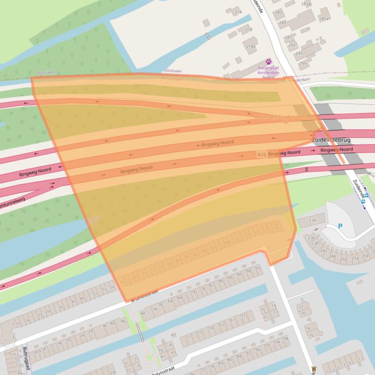 Kaart van postcodegebied 1035HX.