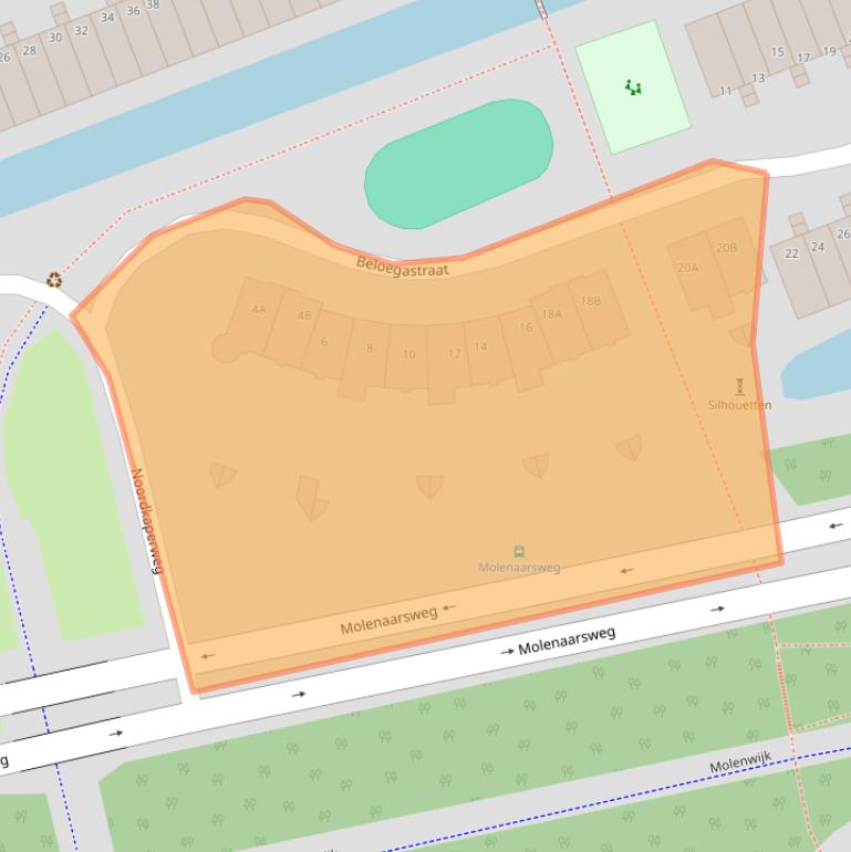 Kaart van postcodegebied 1035JB.