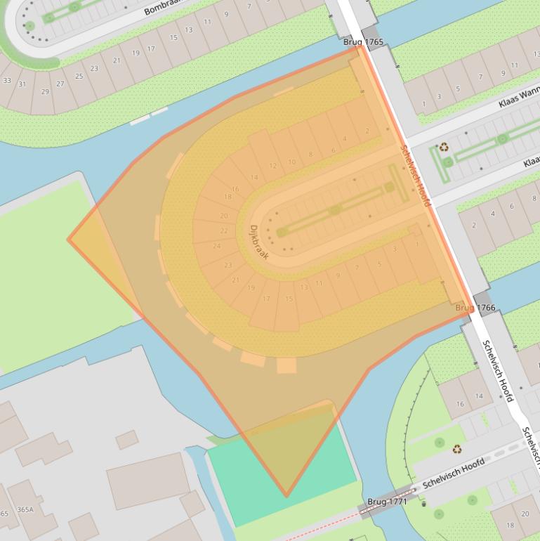 Kaart van postcodegebied 1035JS.