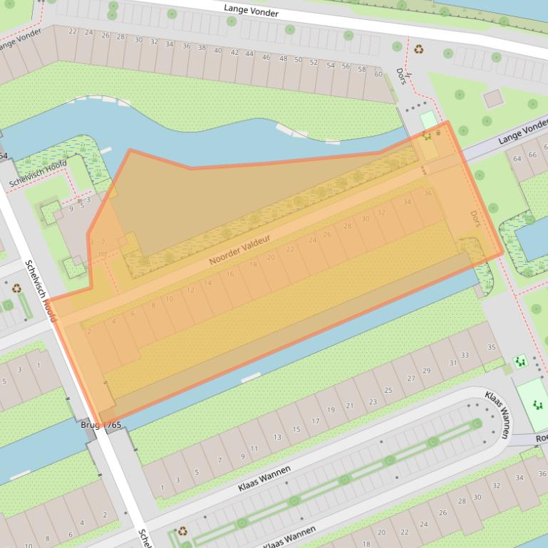 Kaart van postcodegebied 1035KA.