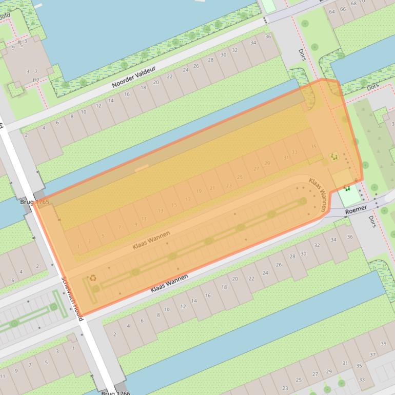 Kaart van postcodegebied 1035KB.