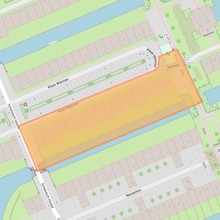 Kaart van postcodegebied 1035KC.