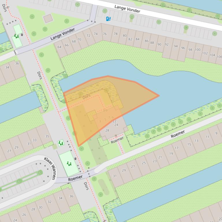 Kaart van postcodegebied 1035KD.