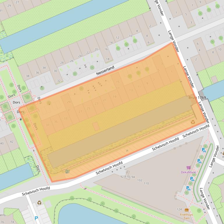 Kaart van postcodegebied 1035KL.