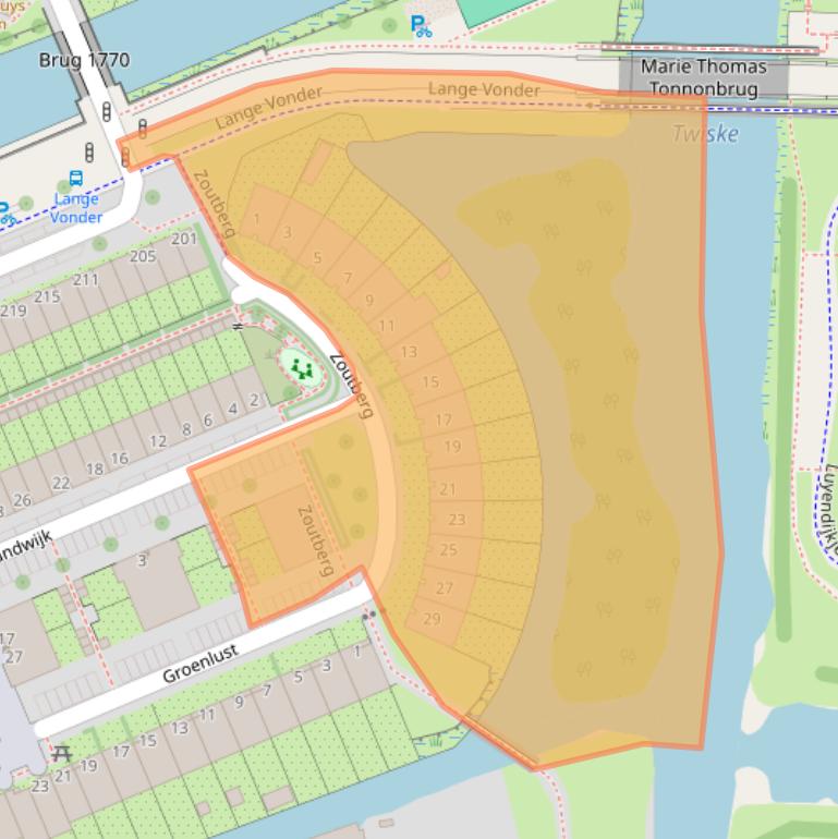 Kaart van postcodegebied 1035KS.