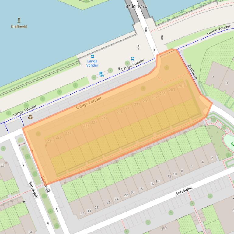 Kaart van postcodegebied 1035KV.