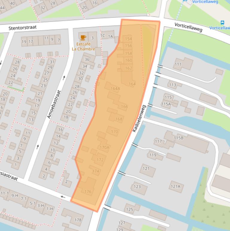 Kaart van postcodegebied 1035NL.