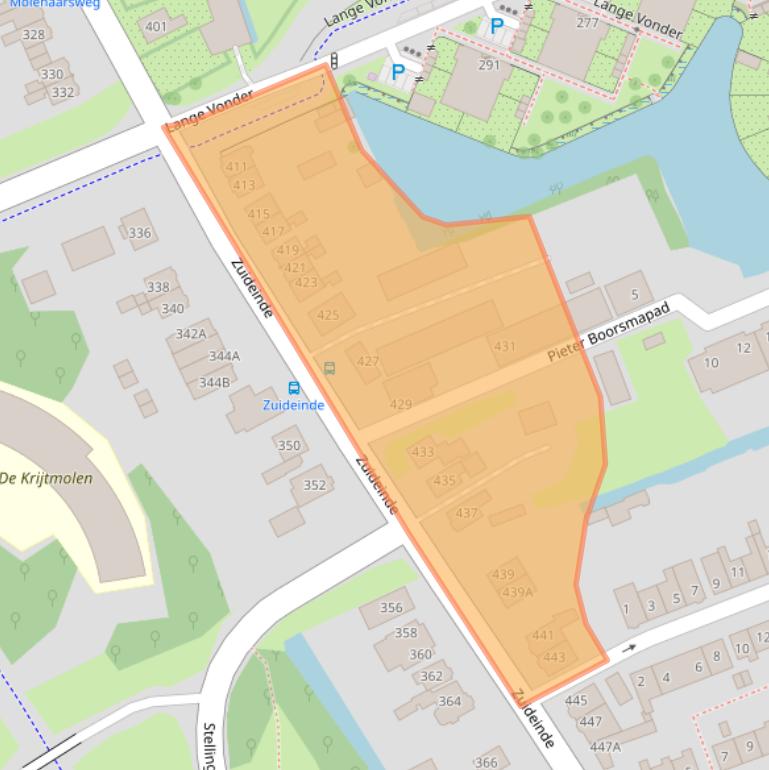 Kaart van postcodegebied 1035PG.