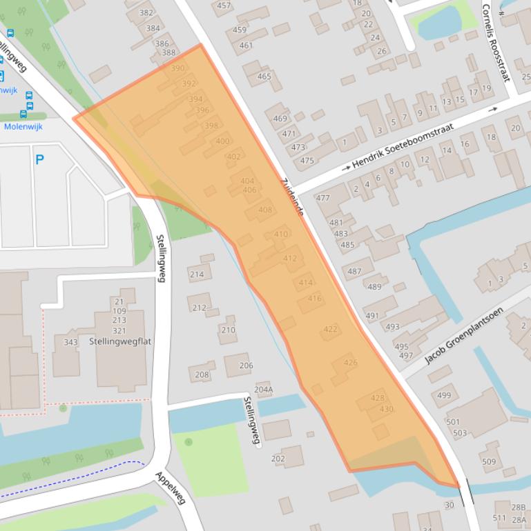 Kaart van postcodegebied 1035PR.