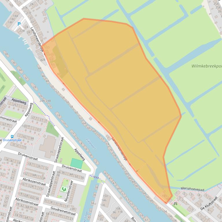 Kaart van postcodegebied 1035PT.