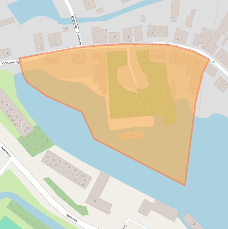 Kaart van postcodegebied 1035RA.