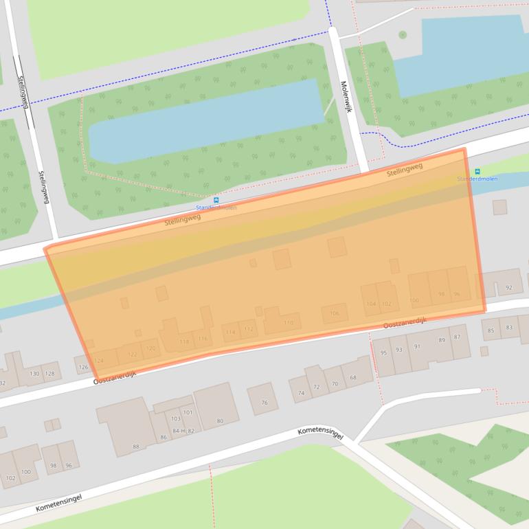 Kaart van postcodegebied 1035RH.