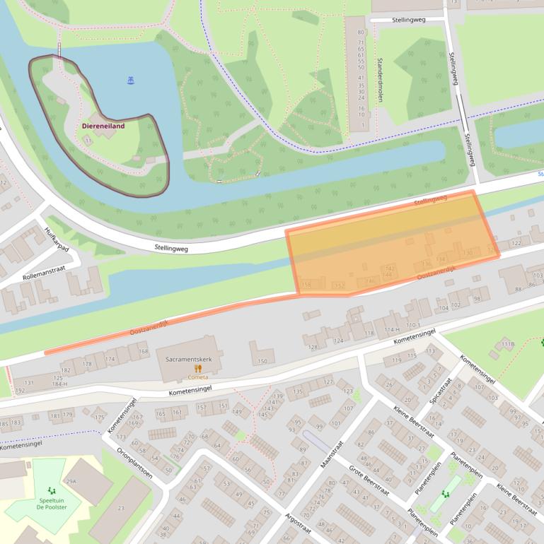 Kaart van postcodegebied 1035RJ.