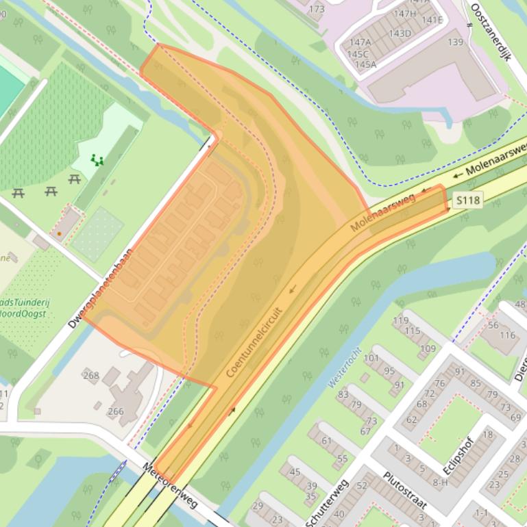 Kaart van postcodegebied 1035RP.