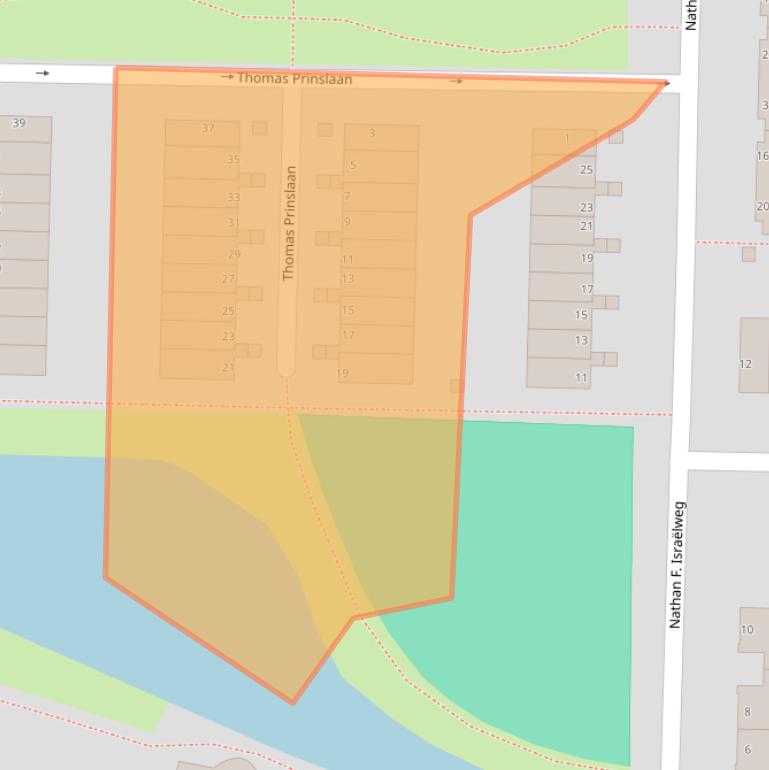 Kaart van postcodegebied 1035SH.