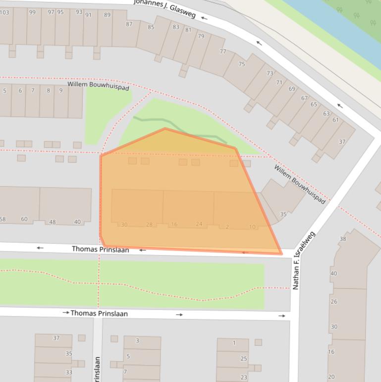 Kaart van postcodegebied 1035SL.