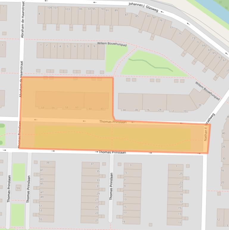 Kaart van postcodegebied 1035SM.
