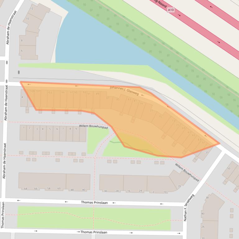 Kaart van postcodegebied 1035ST.