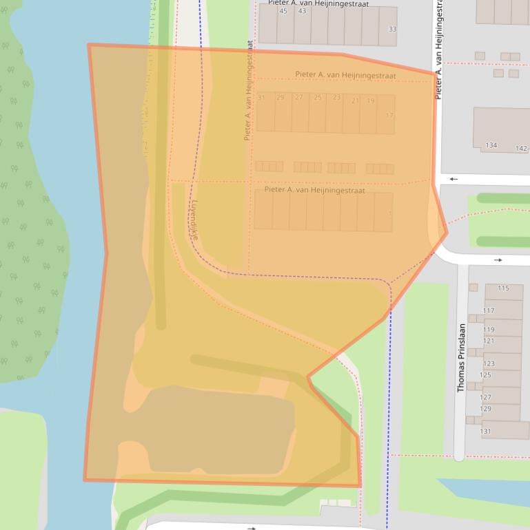 Kaart van postcodegebied 1035SV.