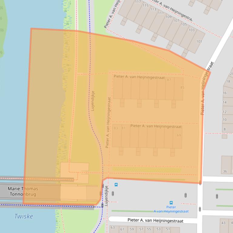 Kaart van postcodegebied 1035SX.