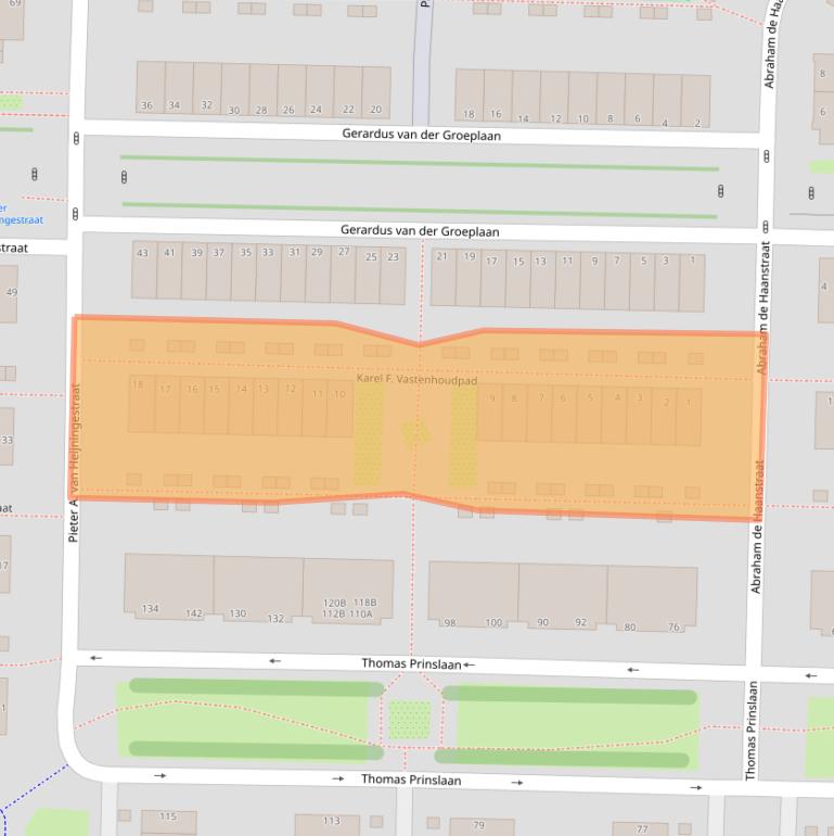 Kaart van postcodegebied 1035TG.