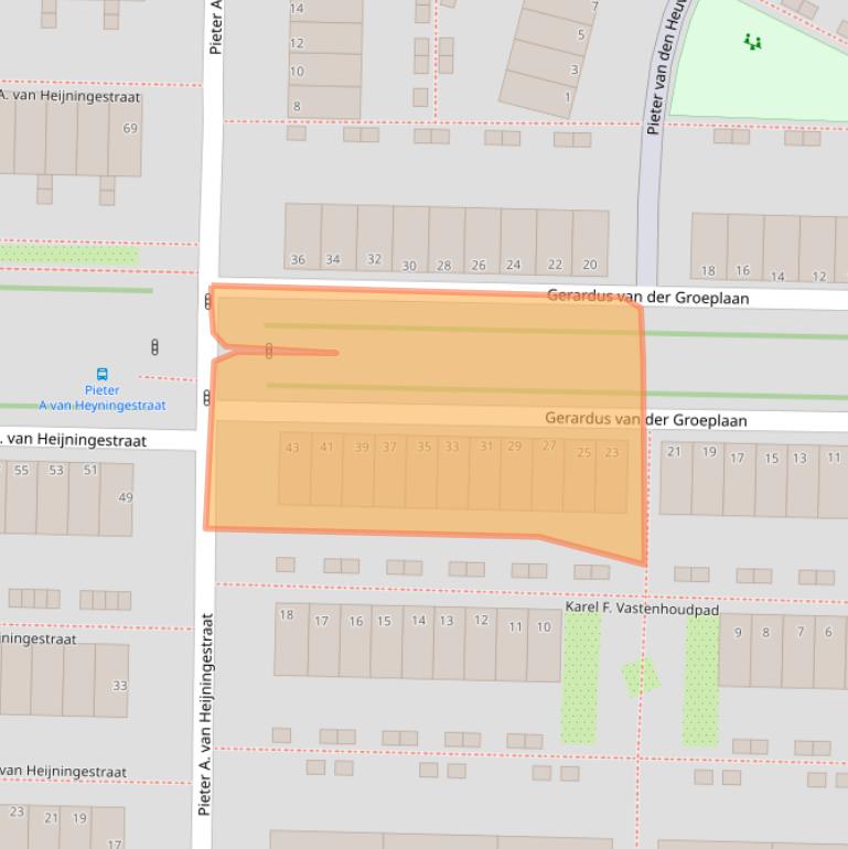 Kaart van postcodegebied 1035TM.