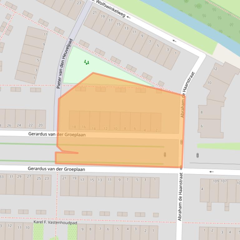 Kaart van postcodegebied 1035TN.