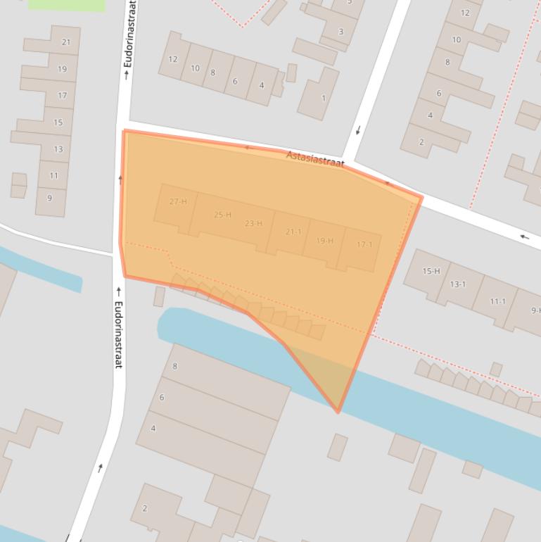 Kaart van postcodegebied 1035VH.