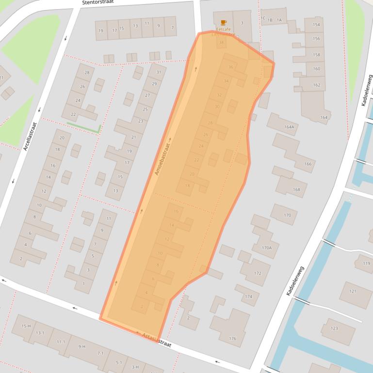 Kaart van postcodegebied 1035VL.