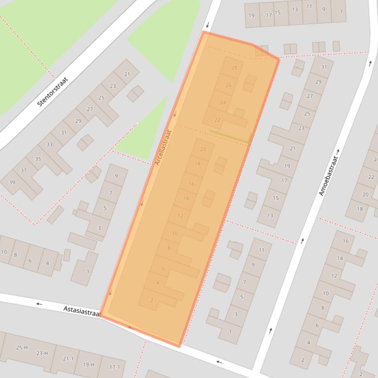 Kaart van postcodegebied 1035VN.
