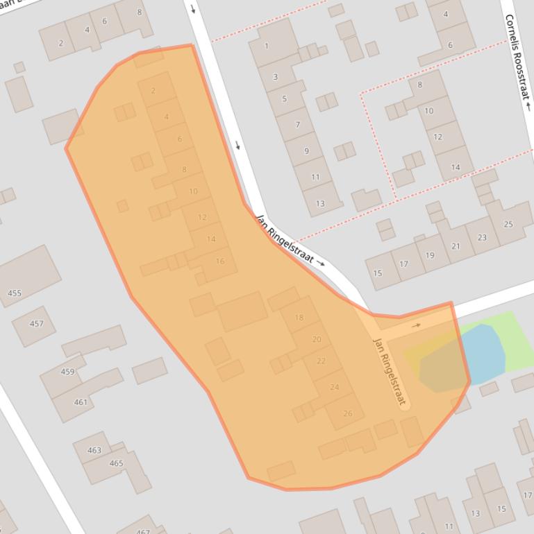 Kaart van postcodegebied 1035XN.
