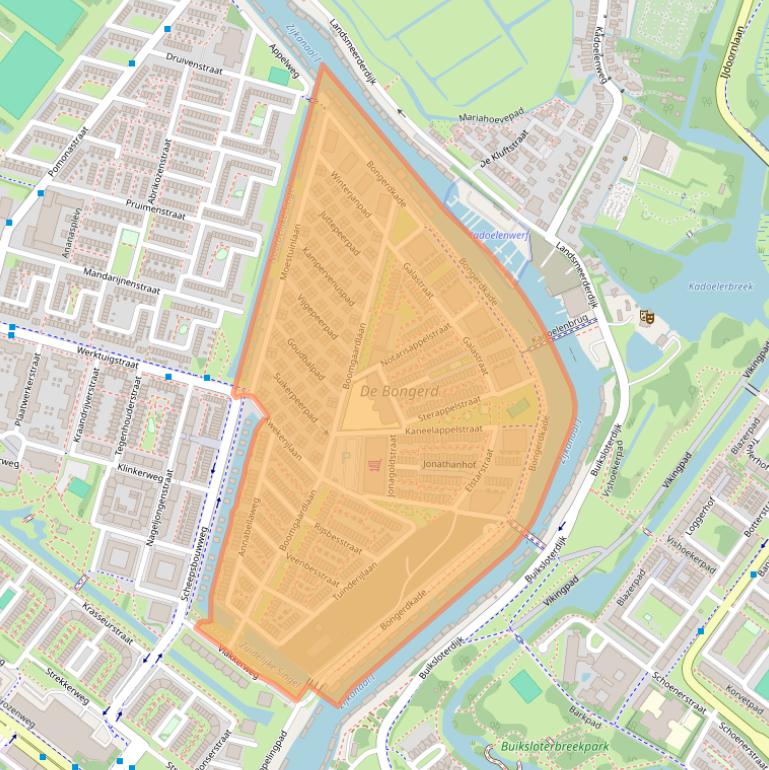 Kaart van postcodegebied 1036.