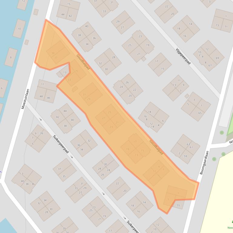 Kaart van postcodegebied 1036KG.